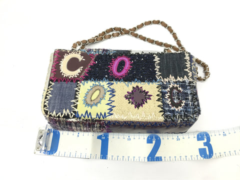 CHANEL CHANEL chain shoulder patchwork blue SS shoulder bag