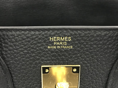 HERMES Birkin Birkin 30 3EN1 Black Togo/Swift/Toile Ash Gold Hardware U Engraved Handbag