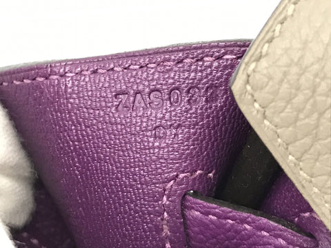 HERMES Birkin Birkin 30 Order Greasephalt Anemone Z Engraved Matte Gold Hardware Handbag