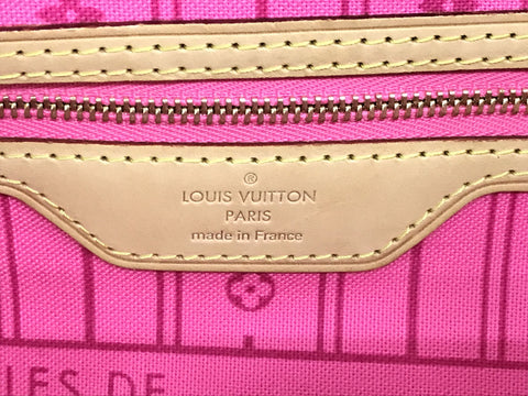 LOUIS VUITTON Monogram Monogram M40156 Neverfull Rose Tote Bag