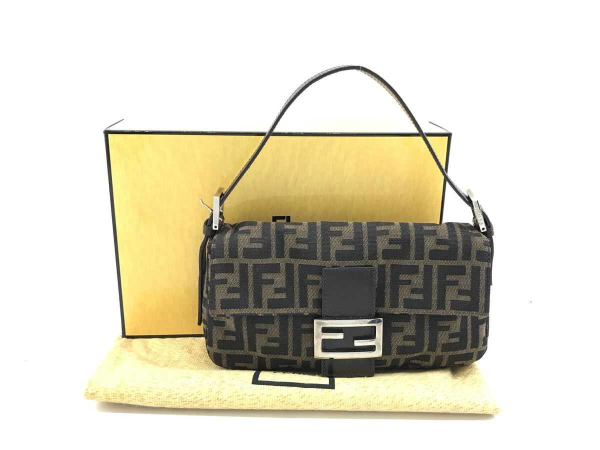 FENDI Zucca Pattern Zucca Mamma Bucket Shoulder Handbag