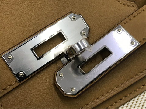 HERMES Birkin Unused Birkin 35 Frey Frey Sesame U Engraved Handbag