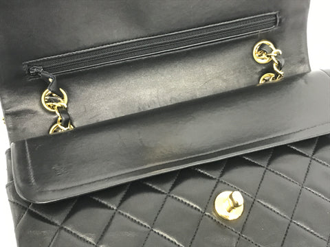 CHANEL lambskin lambskin matelasse shoulder bag