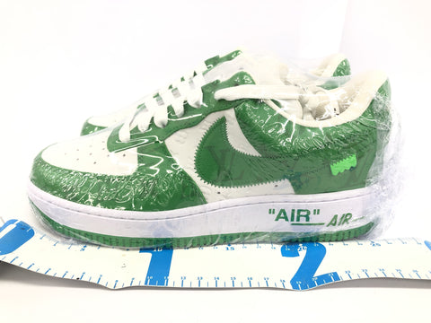 LOUIS VUITTON Nike AIR FORCE 1 LOW size 6.5 monogram leather low-cut sneakers green sneakers