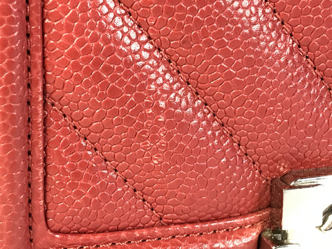 CHANEL Caviar Skin Boy V Stitch Caviar Skin 29 Series Shoulder Bag