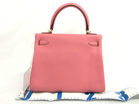 HERMES Kelly Kelly 25 Swift Rose Azare GP A handbag