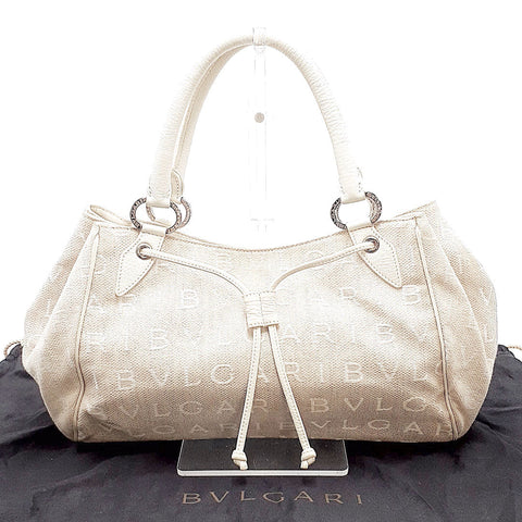BVLGARI LEATHER LOGOMANIA HANDBAG
