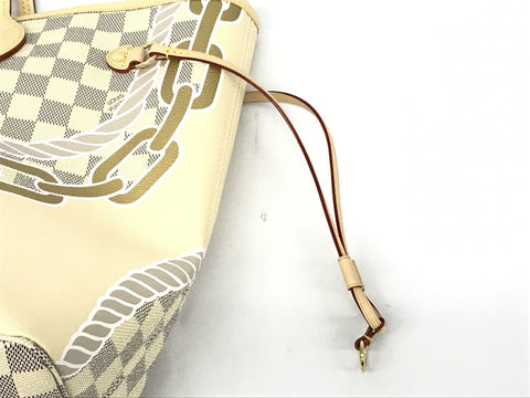 LOUIS VUITTON Damier Azur Damier Azur N40471 Neverfull MM Tote Bag