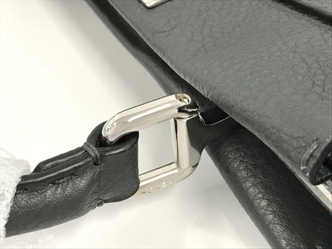 FENDI Peekaboo Selleria Gray Leather 8BN290 Raincover Handbag