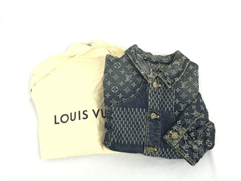 LOUIS VUITTON Virgil Abloh giant denim jacket NIGO collaboration size 46 unused jacket