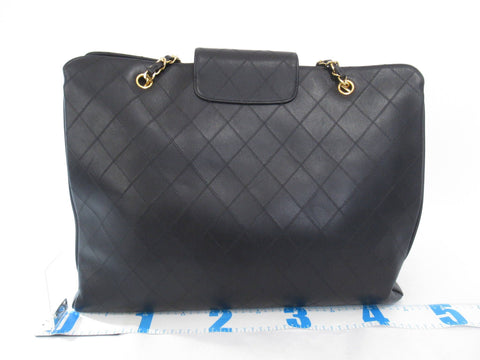 CHANEL Coco Mark Bicolore Stitch Super Model 2793165 Black Tote Bag