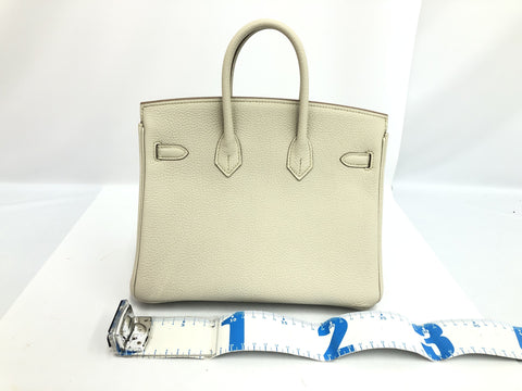 HERMES Hermes Birkin 25 Togo Beton SS Z handbag