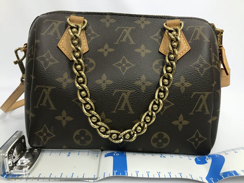 LOUIS VUITTON Monogram Speedy 20 Chain Collection Series Handbag