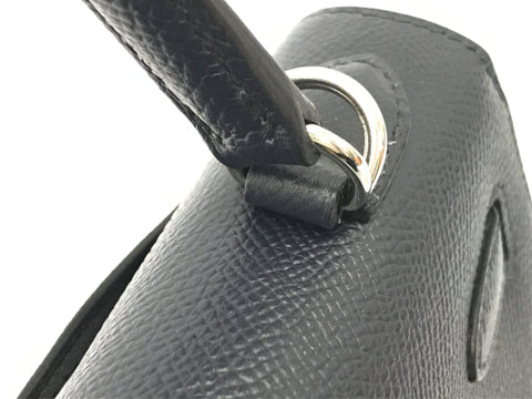 HERMES Kelly Kelly 25 outside stitching Blue Nui silver metal fittings Ebson Y engraving handbag