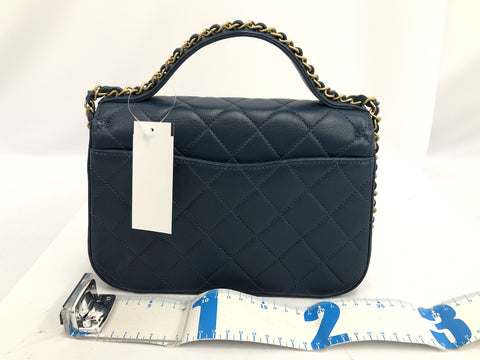 CHANEL CHANEL 2WAY bag lamb navy GP shoulder bag