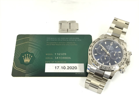 ROLEX Daytona 116509 Random Number 341D8806 Blue Dial Men's Watch