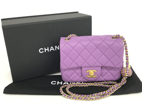 CHANEL matelasse CHANEL mini matelasse lambskin gold hardware chain shoulder bag shoulder bag