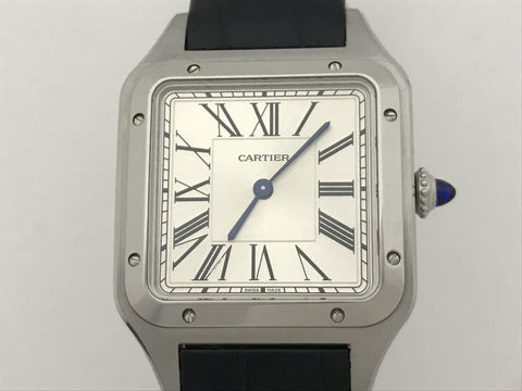 Cartier Santos Dumont Swiss Made QZ Silver Dial Men's Watch