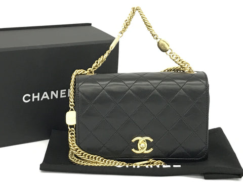 CHANEL lambskin lambskin mini matelasse chain 2WAY hand mini flap AS3751 B09864 handbag