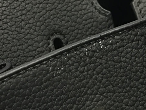 HERMES Birkin Birkin 30 Togo black SV metal fittings □L handbag
