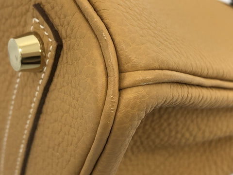 HERMES Birkin Hermes Birkin 25 Togo natural sable GP T handbag