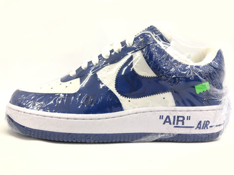 LOUIS VUITTON NIKE AIR FORCE ONE 5 BLUE SNEAKERS