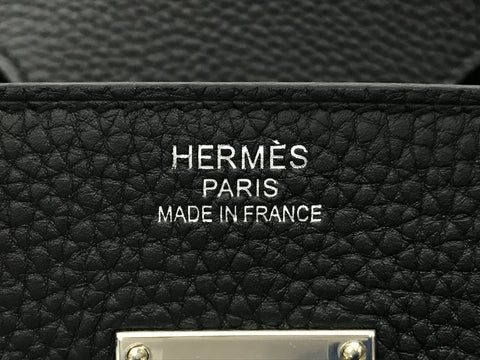 HERMES Hauta Croix 40 Togo Black SS U Handbag