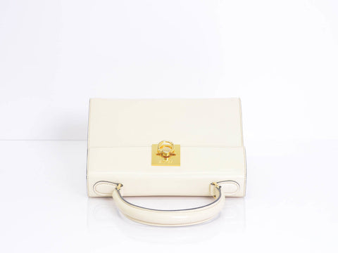 Ivory handbag with CELINE 2WAY handbag ST