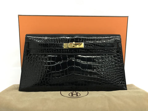 HERMES Elan □E Engraved Clutch Bag
