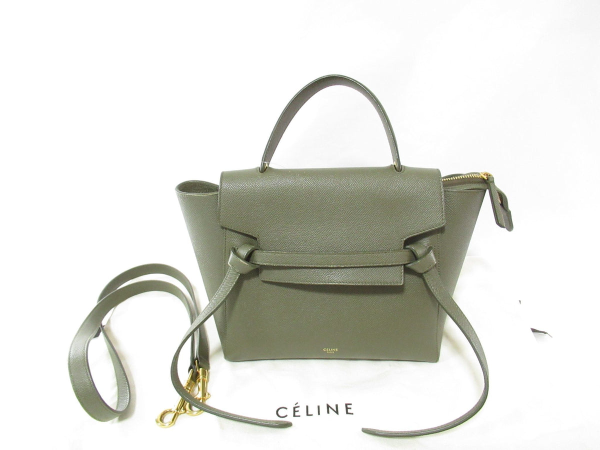 CELINE Celine Belt Bag Nano 2WAY Handbag Khaki Handbag