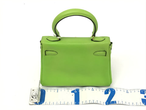 HERMES Kelly mini Kelly Gulliver apple green gold hardware handbag