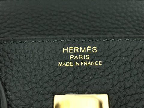 HERMES Birkin 25 6O gold hardware Togo U engraving handbag