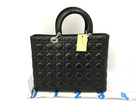 Dior Lady Dior Lady Dior leather black handbag