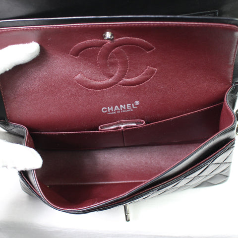 CHANEL matelasse W flap 25 silver metal fittings No. 7 card seal shoulder bag