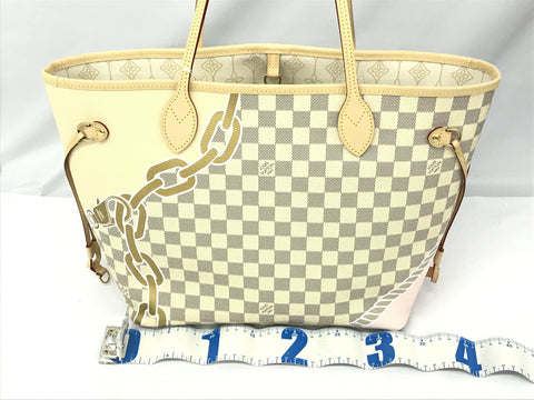 LOUIS VUITTON Damier Azur Damier Azur N40471 Neverfull MM Tote Bag