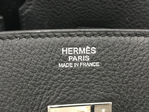 HERMES Birkin Birkin 30 Togo black SV metal fittings □K handbag