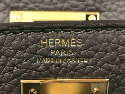 HERMES Kelly Kelly 28 ethane gold hardware Togo U engraving handbag