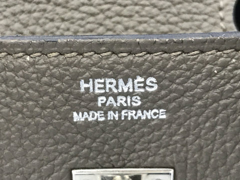 HERMES Birkin 25 Togo taupe handbag