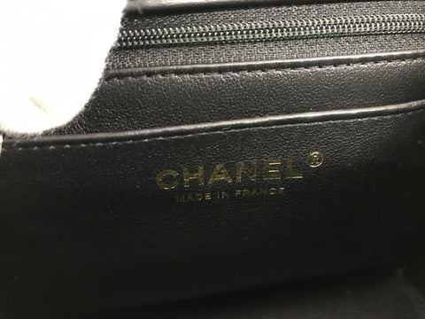 CHANEL matelasse CHANEL mini matt lamb black GP shoulder bag