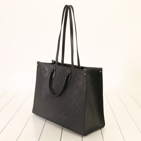 LOUIS VUITTON Monogram Implant On The Go Leather Tote Bag Tote Bag