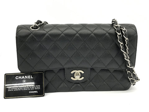 CHANEL caviar skin caviar skin matelasse W flap Karl Lagerfeld autographed Karl Lagerfeld autographed shoulder bag