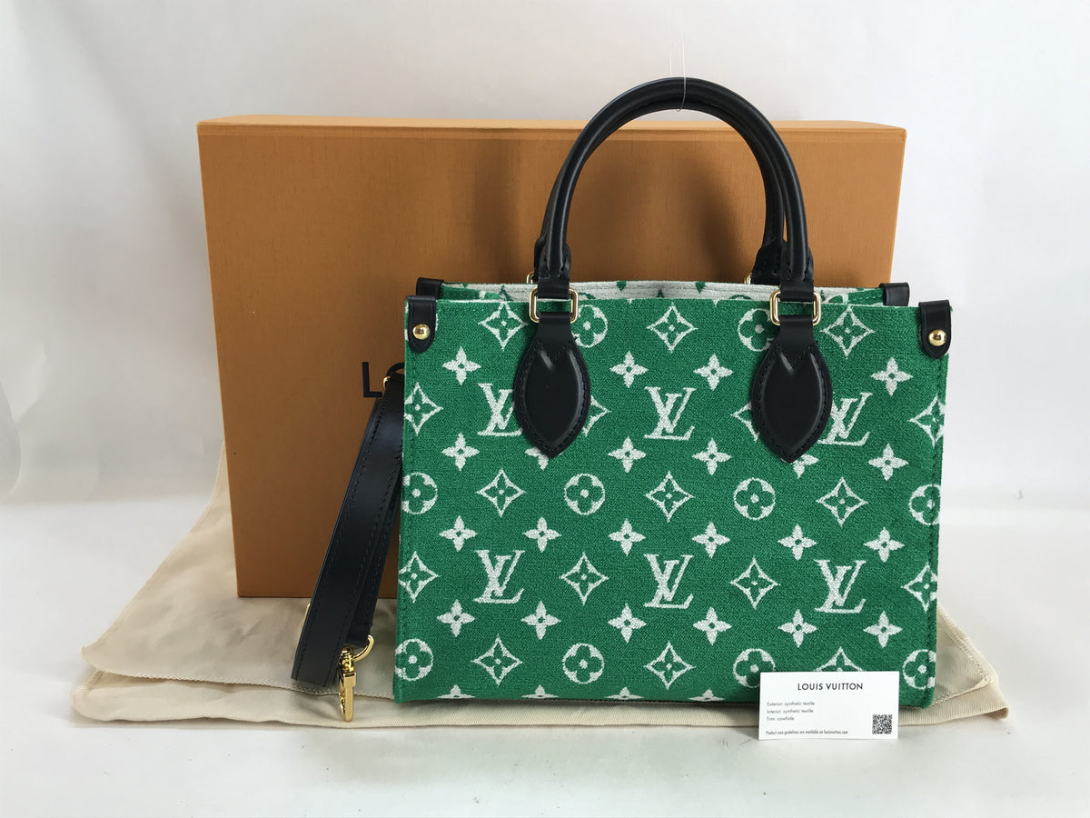 LOUIS VUITTON Monogram On The Go PM Green Handbag