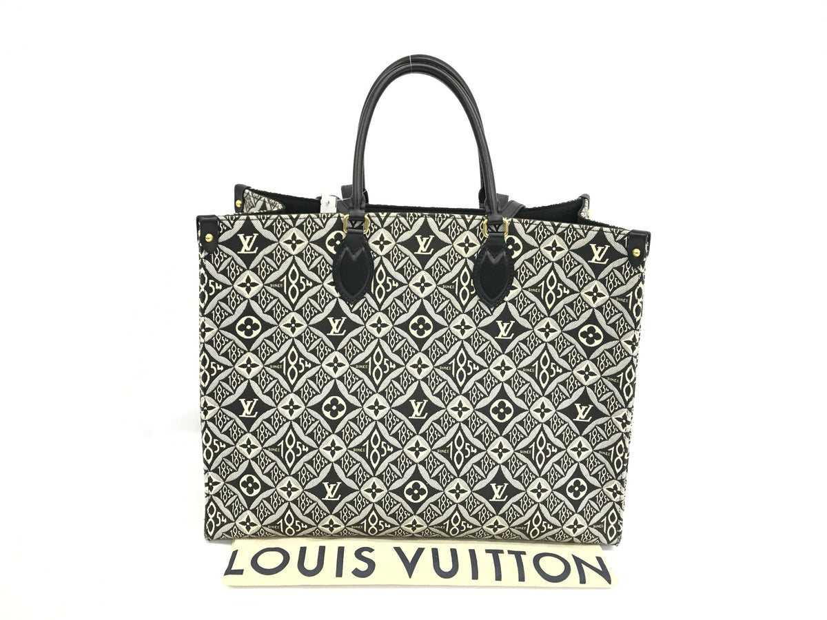 LOUIS VUITTON Monogram Jacquard 1854 On The Go GM M57207 FL3290 Tote Bag