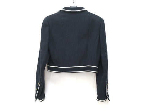 CHANEL Coco Button Clothing P95 Coco Button Navy Color Jacket 44 Jacket