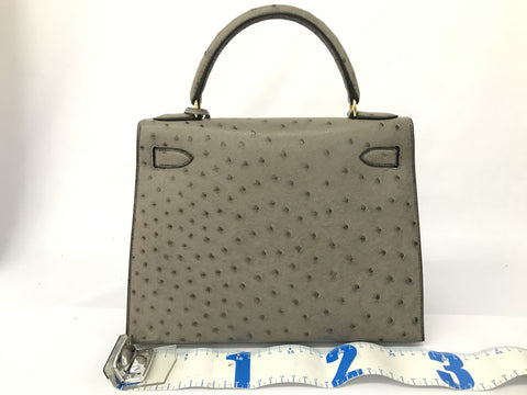HERMES Kelly Kelly 28 ostrich mousse GP □C handbag