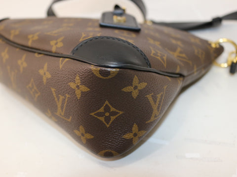 LOUIS VUITTON Odeon NM PM Monogram Leather Black Shoulder Bag