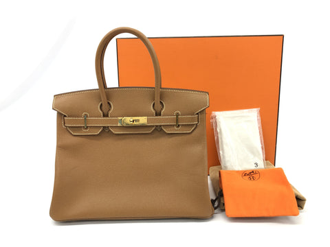 HERMES Birkin Birkin 30 Kushbel Gold GP metal fittings G Handbag
