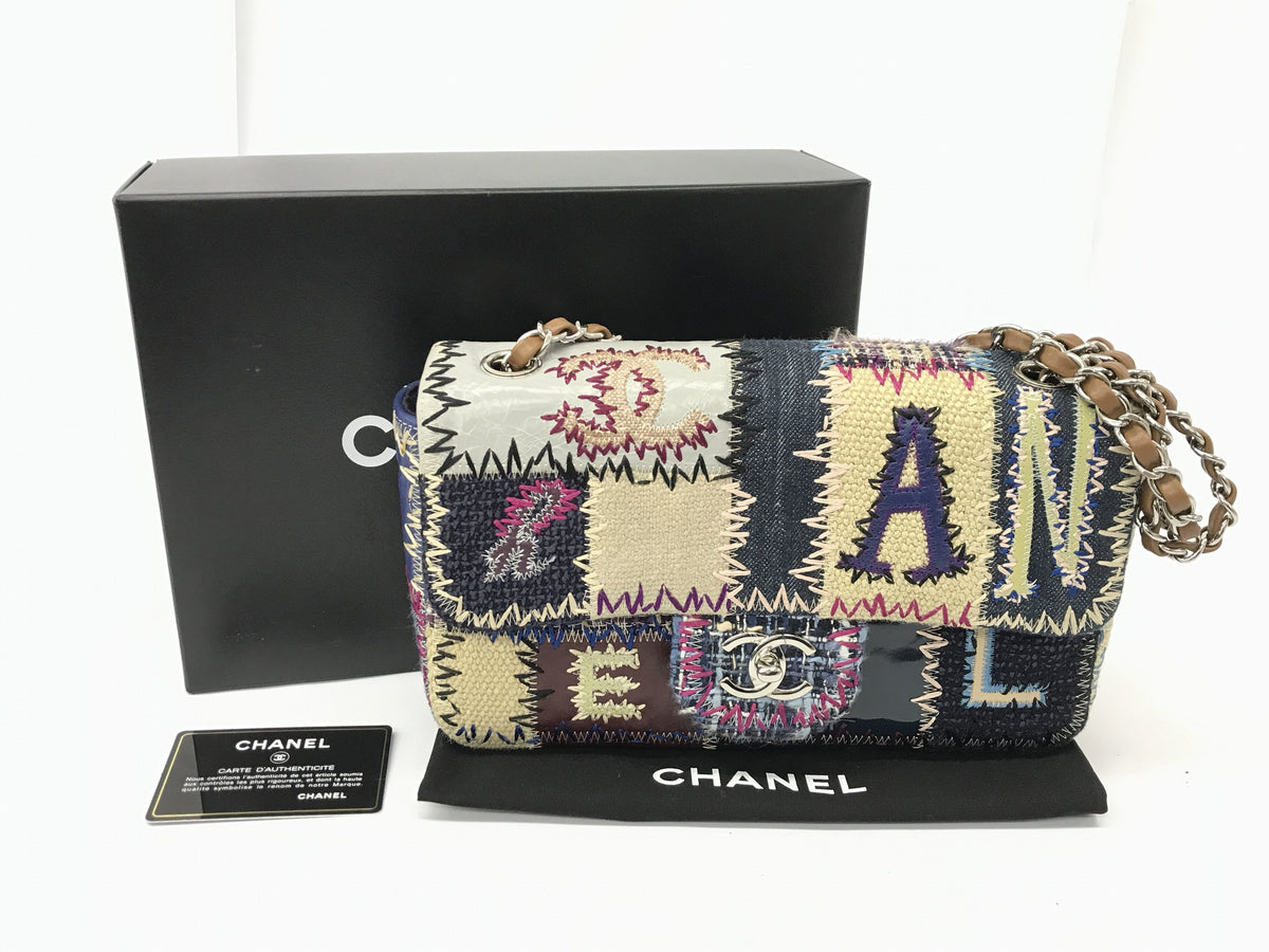 CHANEL CHANEL chain shoulder patchwork blue SS shoulder bag