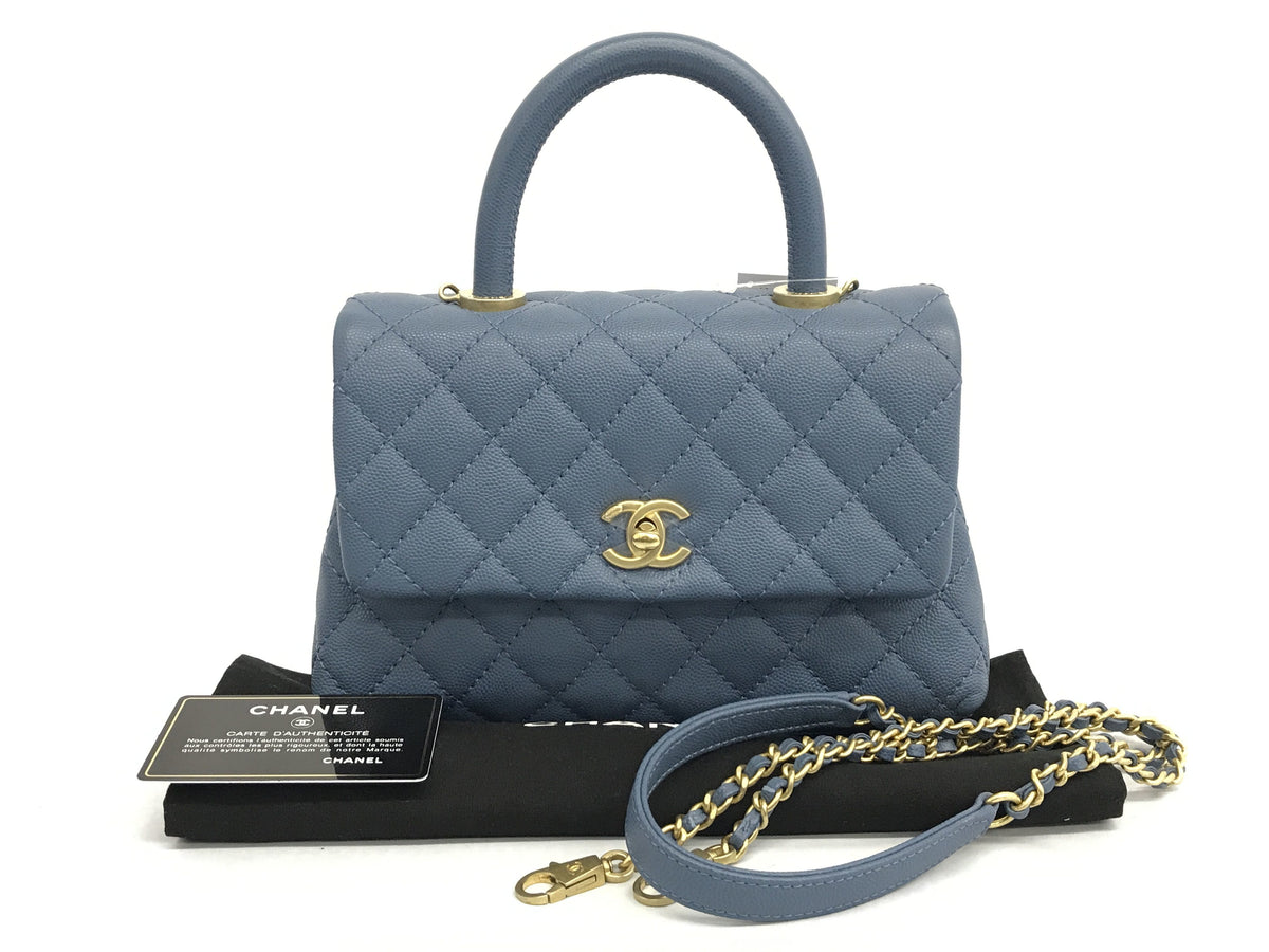 CHANEL Coco Handle Caviar Shoulder Bag Handbag