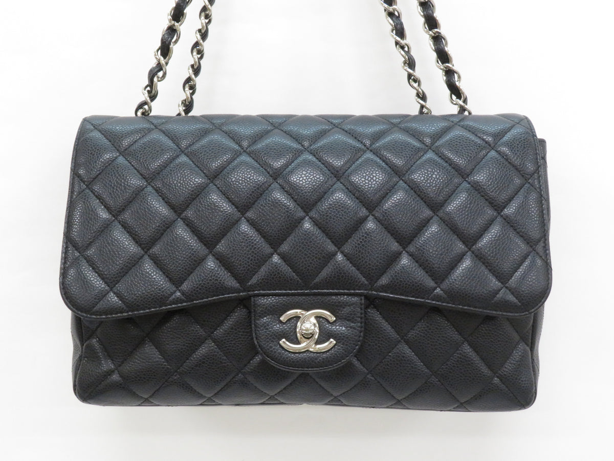 CHANEL W Chain Shoulder Bag Caviar Skin Big Matrasse No. 13 Shoulder Bag